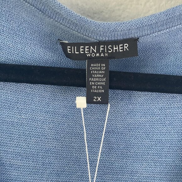NEW Eileen Fisher Sweater Womens Plus 2X 100% Merino Wool Tunic Knit Pullover - Picture 3 of 12